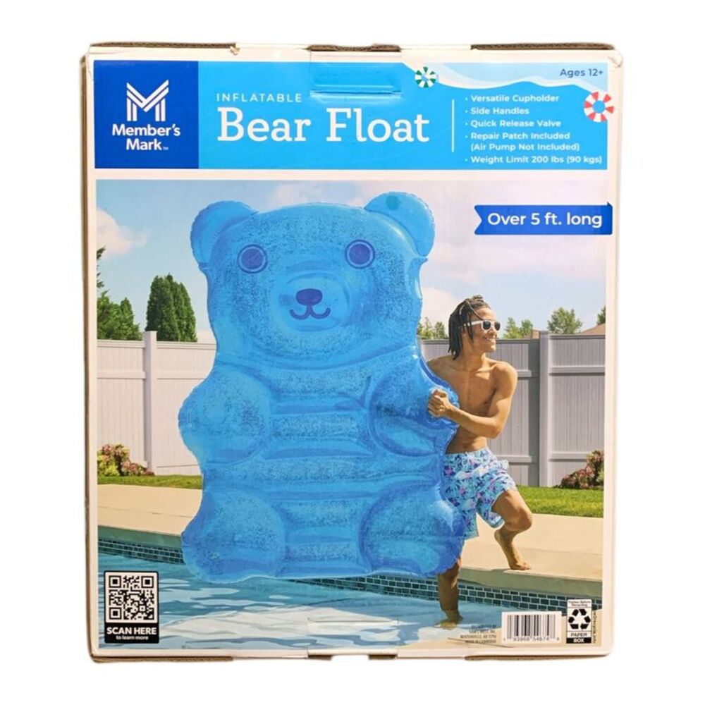 Member's Mark Oversized Inflatable Bear Float - 70"L x 51"W x 11"H